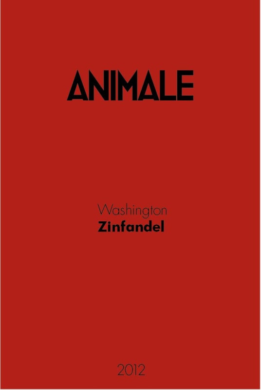 Animale Zinfandel 2012 Front Label