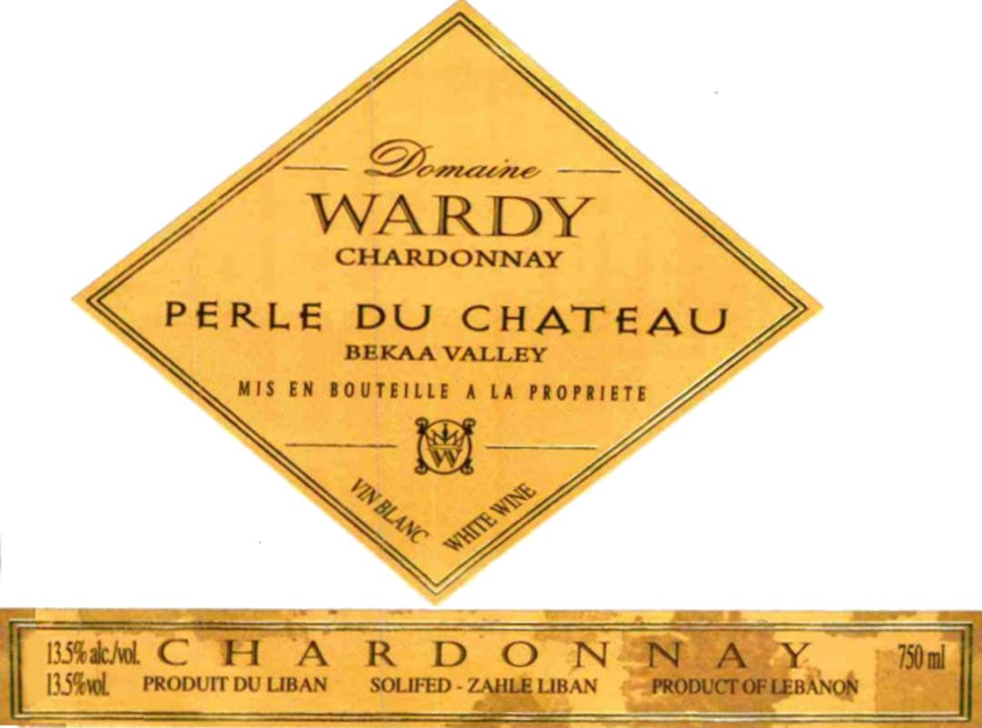 Domaine Wardy Perle du Chateau Chardonnay 2013 Front Label