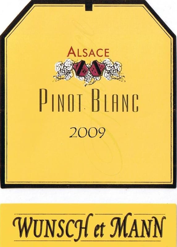 Domaine Wunsch et Mann Alsace Pinot Blanc 2009 Front Label