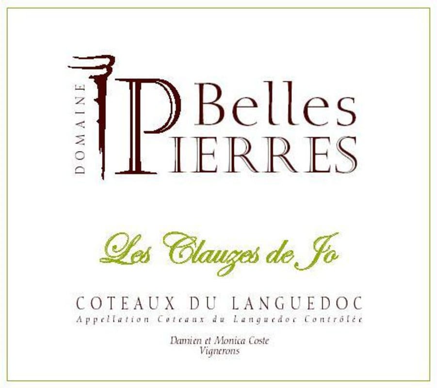 Domaines Belles Pierres Coteaux du Languedoc Les Clauzes de Jo Blanc 2007 Front Label