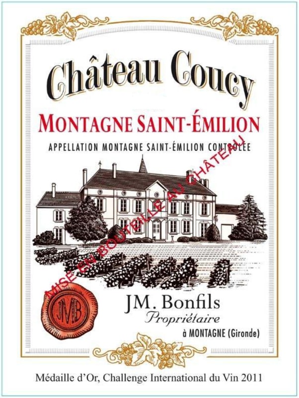 Domaines Bonfils Chateau Coucy 2012 Front Label