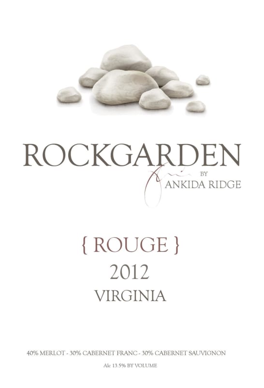 Ankida Ridge Vineyards Rockgarden Rouge 2012 Front Label