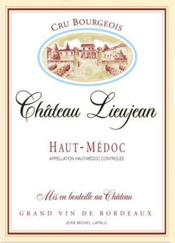 Domaines Lapalu Chateau Lieujean 2013 Front Label