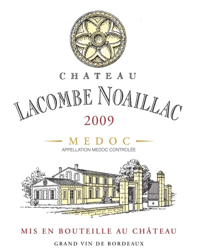 Domaines Lapalu Chateau Lacombe Noaillac 2009 Front Label