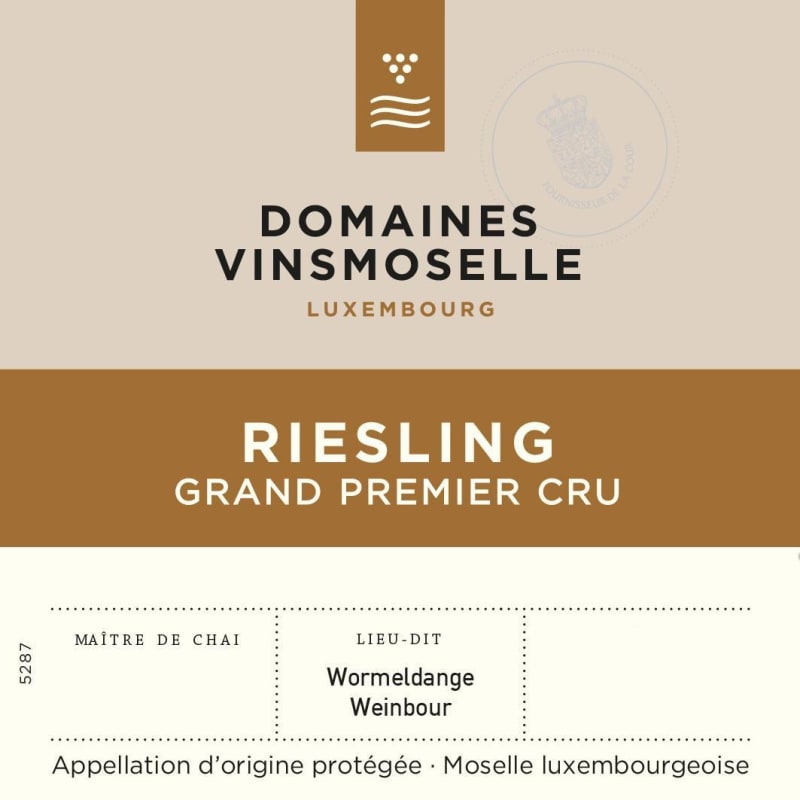 Domaines Vinsmoselle Wormeldange Wousselt Grand Premier Cru Riesling 2015 Front Label