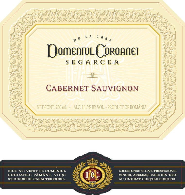 Domeniul Coroanei Segarcea Prestige Cabernet Sauvignon 2011 Front Label