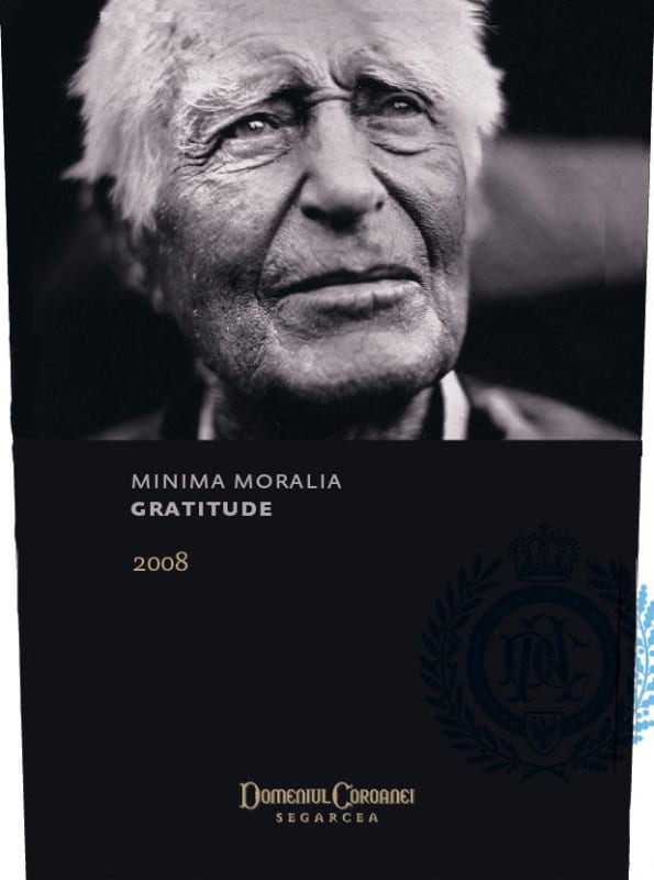 Domeniul Coroanei Segarcea Minima Moralia Gratitude Reconostinta Red 2008 Front Label