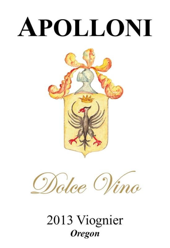 Apolloni Vineyards Dolce Vino Viognier 2013 Front Label