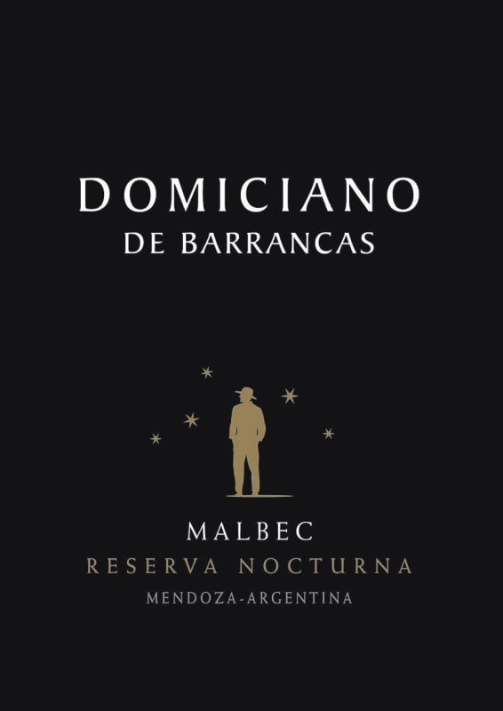 Domiciano de Barrancas Nocturna Reserva Malbec 2011 Front Label