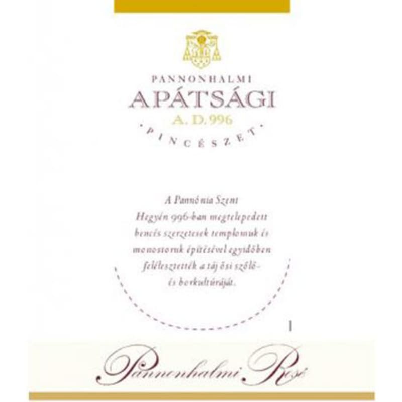 Pannonhalmi Foapatsag Rose 2016 Front Label