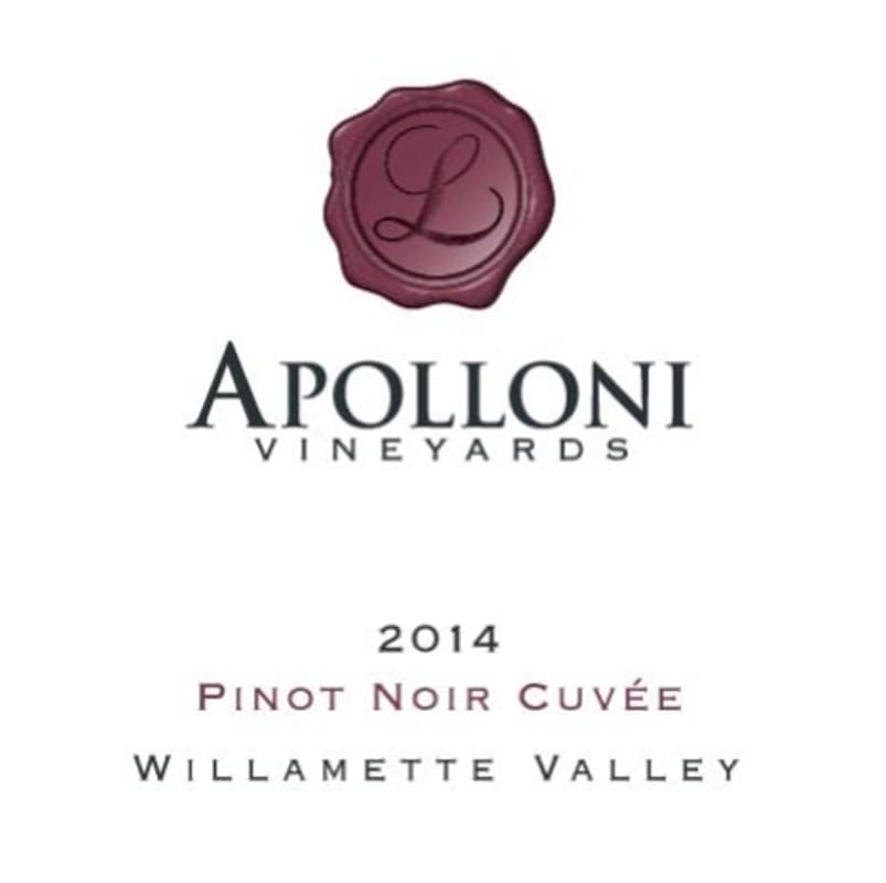 Apolloni Vineyards L Cuvee Pinot Noir 2014 Front Label
