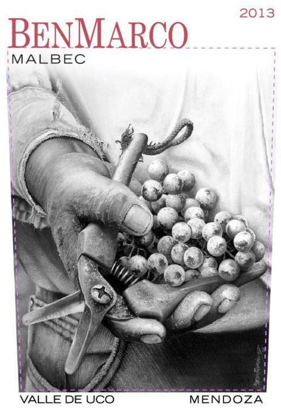 Dominio del Plata BenMarco Malbec 2013 Front Label