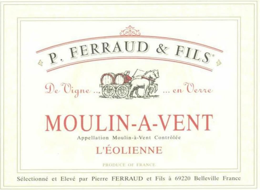 Dominique Ferraud Moulin-a-Vent L'Eolienne 2010 Front Label