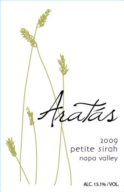 Aratas Wine Petite Sirah 2009 Front Label