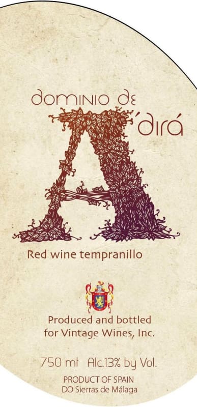Domino de Adira Tempranillo 2013 Front Label