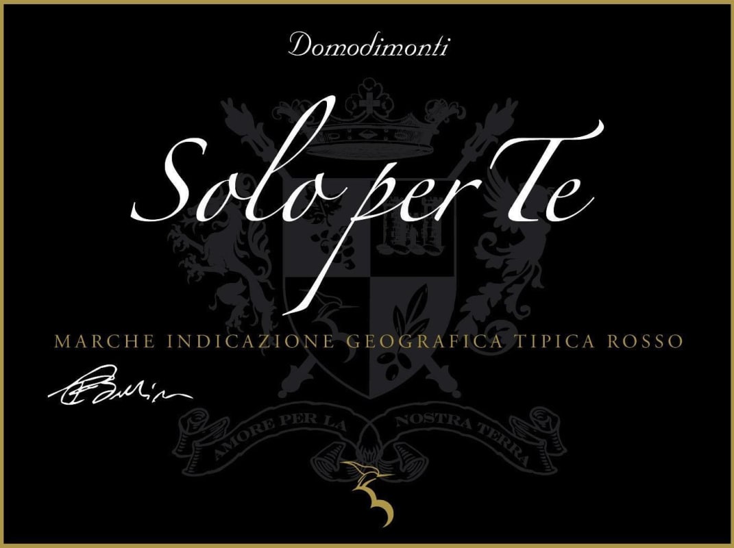 Domodimonti Solo per Te Montepulciano 2008 Front Label