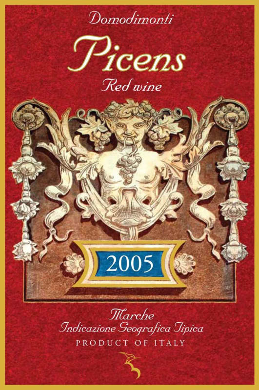 Domodimonti Picens Rosso 2005 Front Label