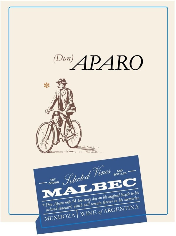 Don Aparo Malbec 2014 Front Label
