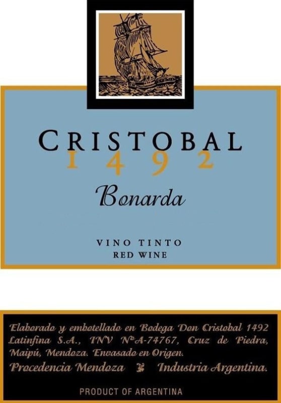 Don Cristobal Bonarda 2015 Front Label