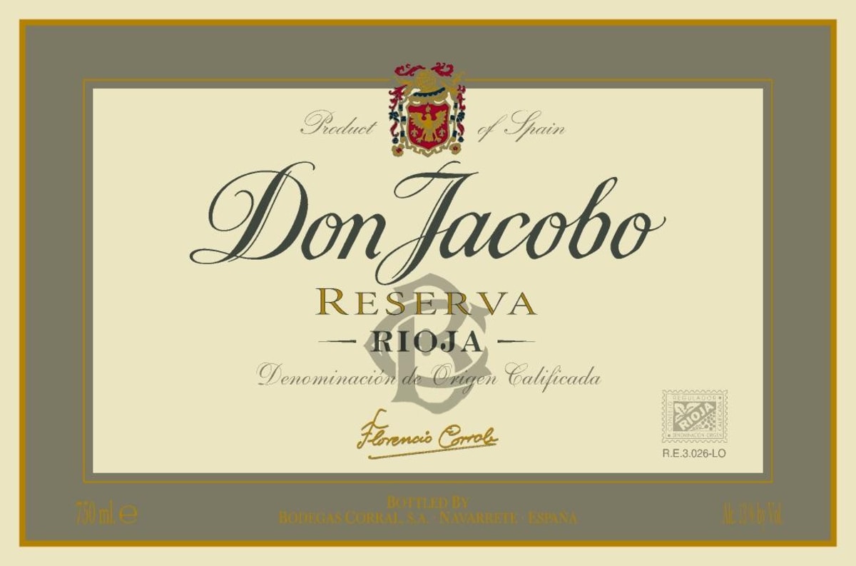 Don Jacobo Reserva 2007 Front Label