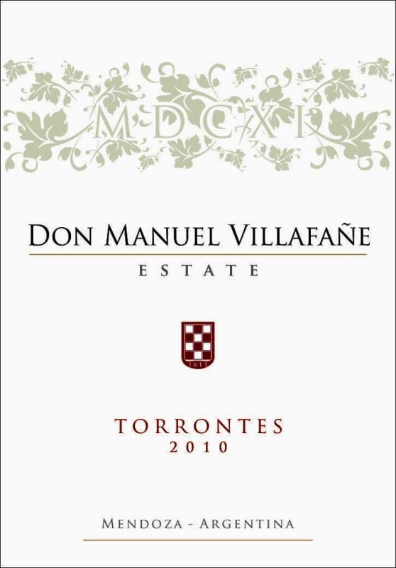 Don Manuel Vilafane Estate Torrontes 2010 Front Label