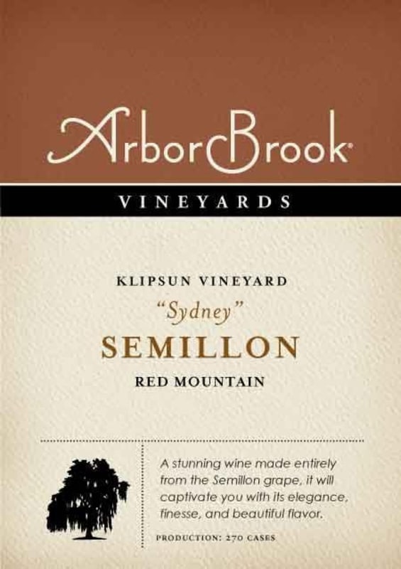 ArborBrook Vineyards Sydney Semillon 2008 Front Label