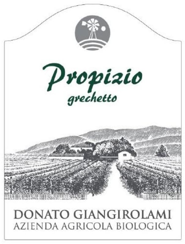 Donato Giangirolami Lazio Propizio Grechetto 2014 Front Label