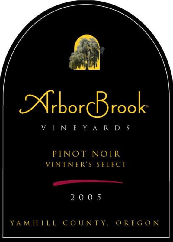 ArborBrook Vineyards Vintner Select Pinot Noir 2005 Front Label