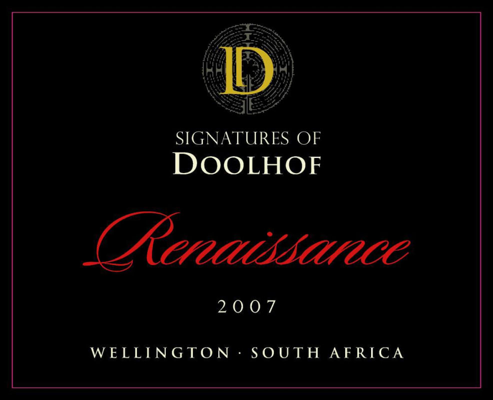 Doolhof Wine Estate Renaissance Cabernet Sauvignon Merlot 2007 Front Label