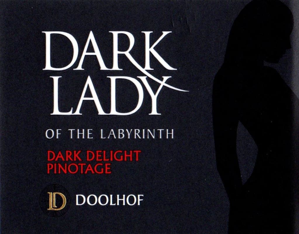 Doolhof Wine Estate Dark Lady of the Larinth Pinotage 2013 Front Label