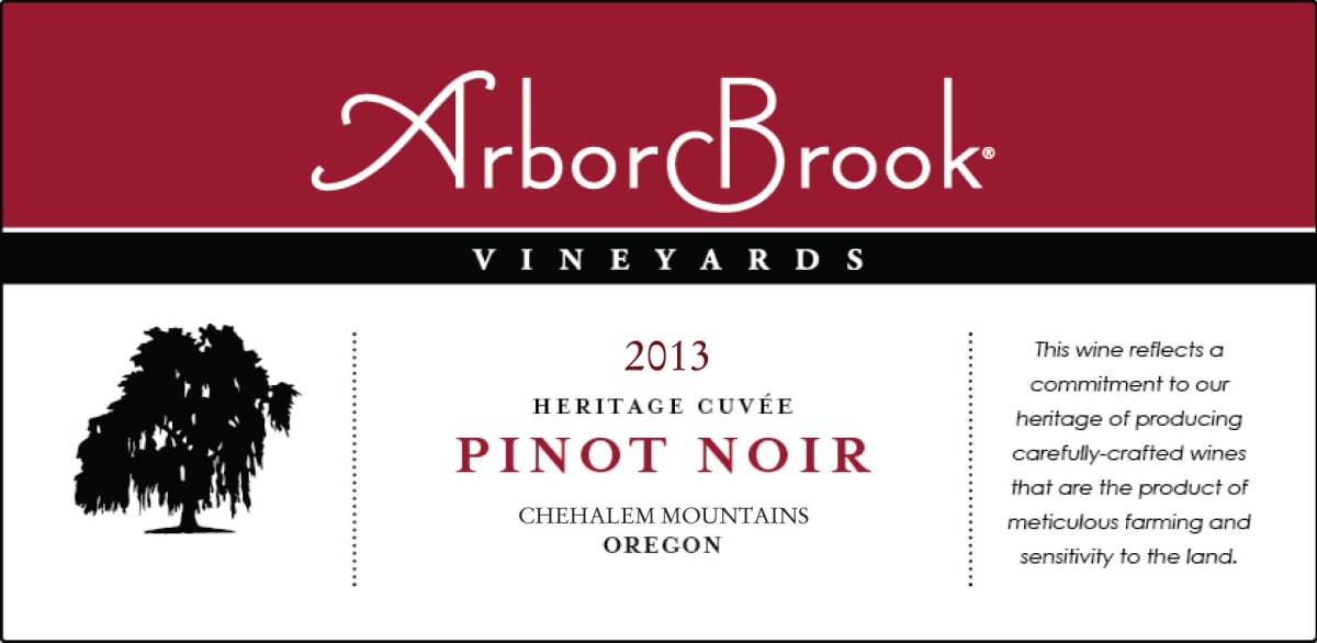 ArborBrook Vineyards Heritage Cuvee Pinot Noir 2013 Front Label