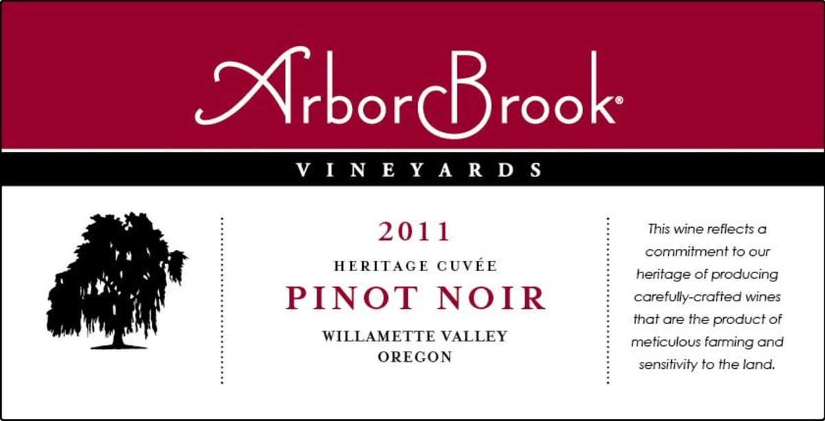 ArborBrook Vineyards Heritage Cuvee Pinot Noir 2011 Front Label