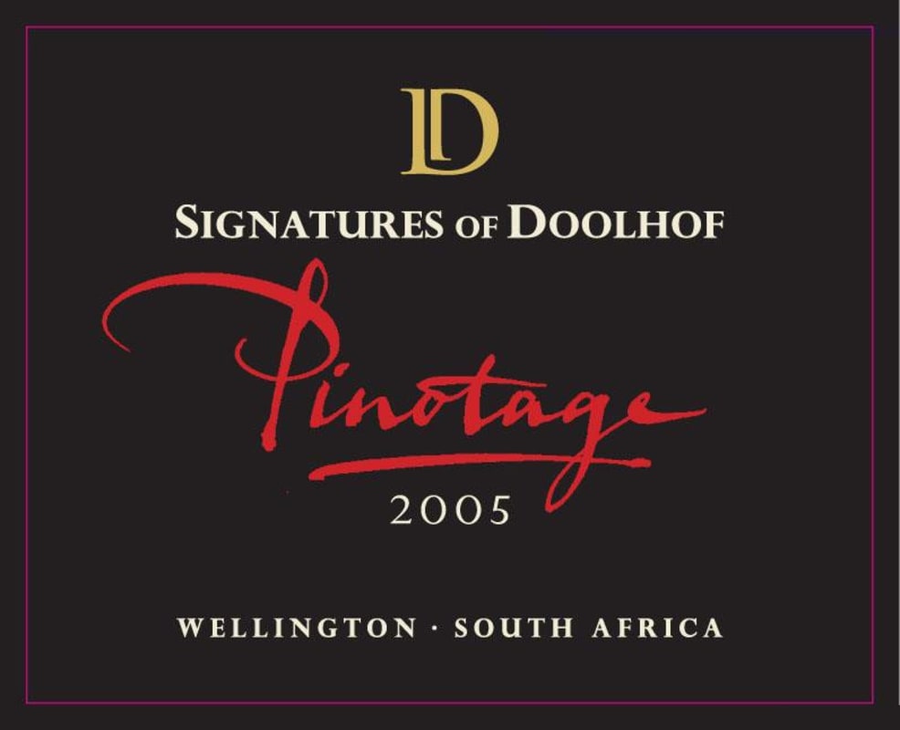 Doolhof Wine Estate Signature Pinotage 2005 Front Label