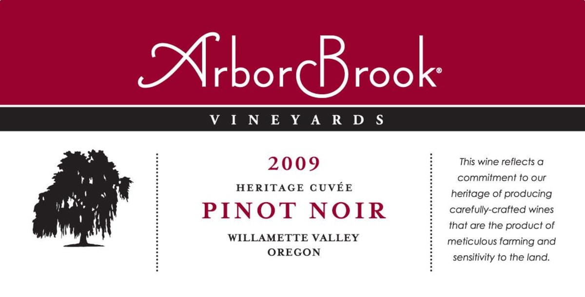 ArborBrook Vineyards Heritage Cuvee Pinot Noir 2009 Front Label