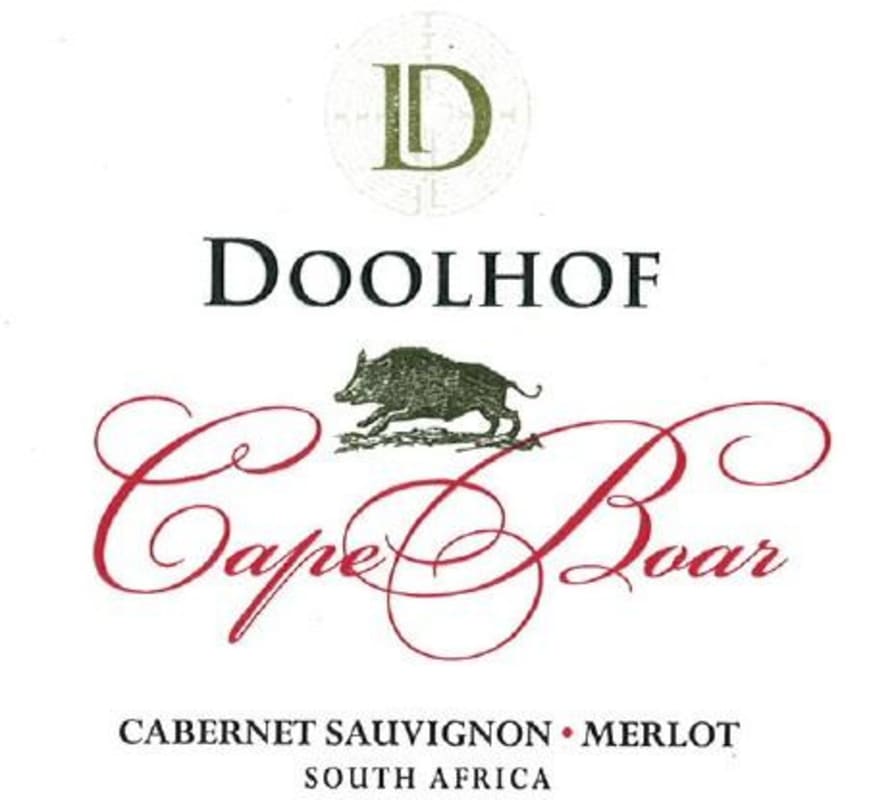 Doolhof Wine Estate Cape Boar 2013 Front Label