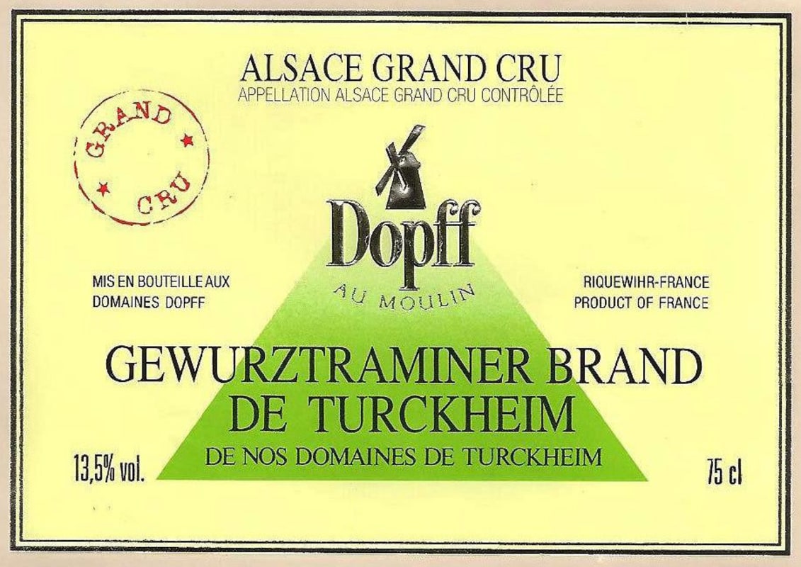 Dopff au Moulin Alsace Brand de Turckheim Grand Cru Gewurztraminer 2009 Front Label