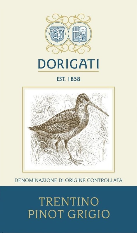 Dorigati Trentino Pinot Grigio 2014 Front Label