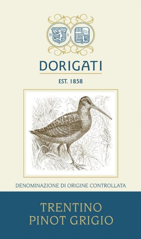 Dorigati Trentino Pinot Grigio 2015 Front Label
