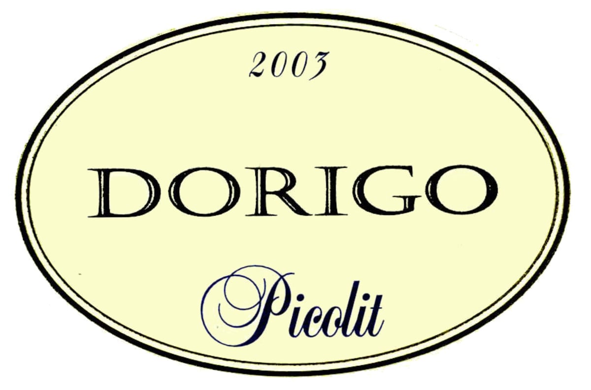 Dorigo Colli Orientali del Friuli Passito Picolit 2003 Front Label
