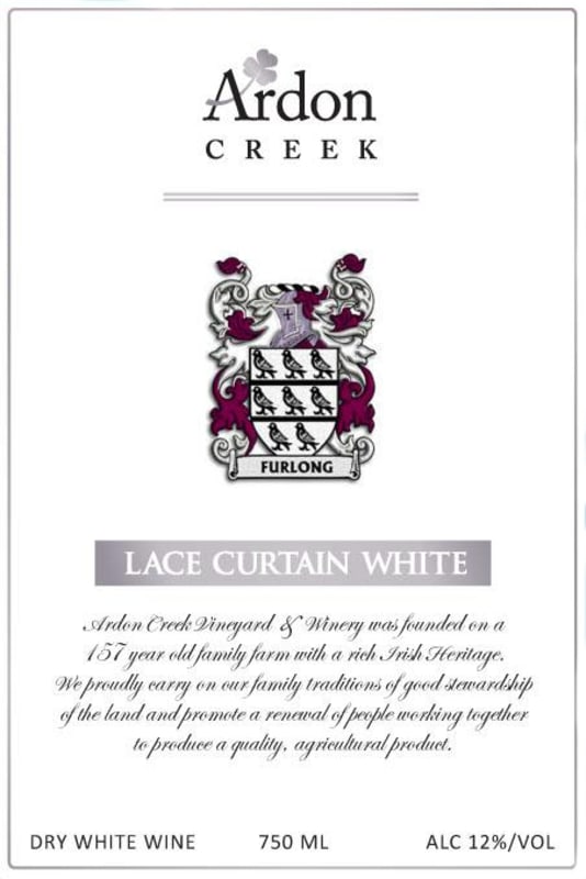 Ardon Creek Vineyard and Winery Lace Curtain Front Label