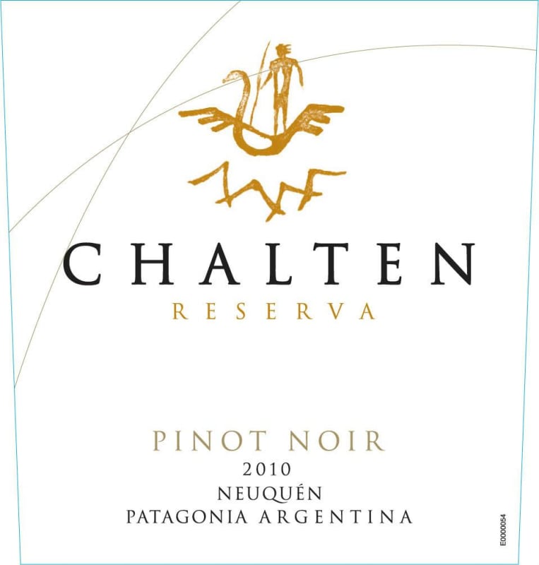 Dos Andes Wines Chalten Reserva Pinot Noir 2010 Front Label