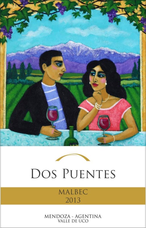 Dos Puentes Malbec 2013 Front Label