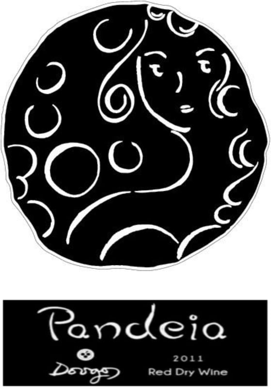 Dougos Winery Pandeia Red 2011 Front Label