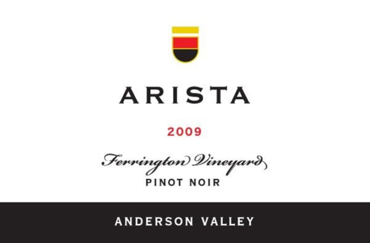 Arista Winery Ferrington Pinot Noir 2009 Front Label