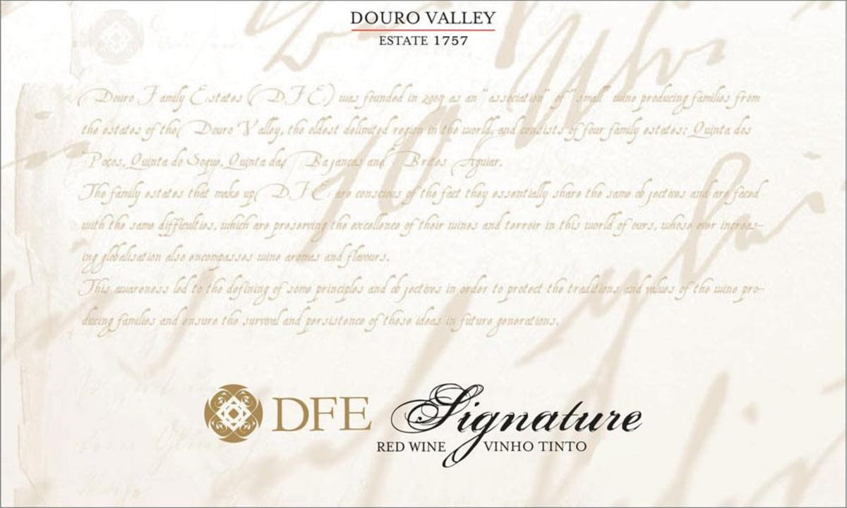 Douro Family Estates DFE Signature Tinto 2011 Front Label