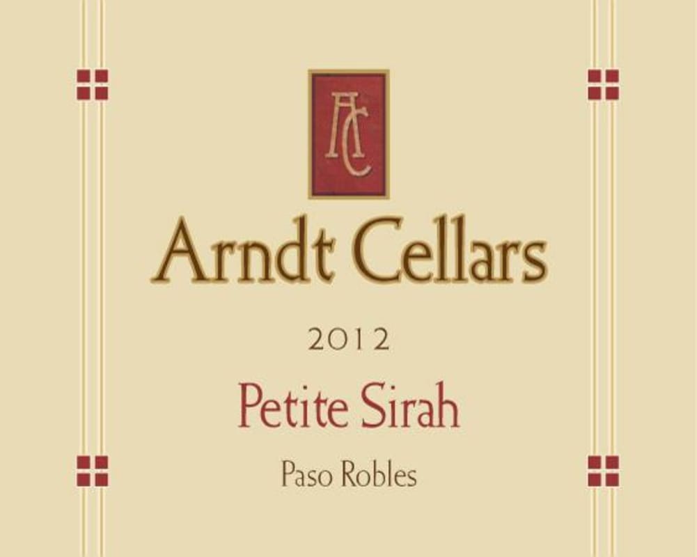 Arndt Cellars Petite Sirah 2012 Front Label