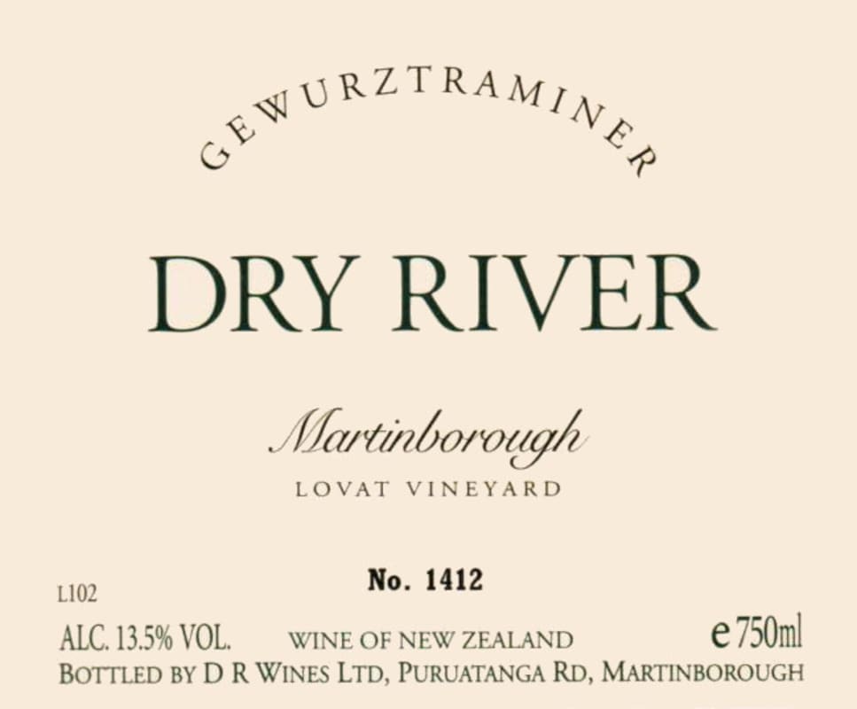 Dry River Wines Lovat Gewurztraminer 2011 Front Label