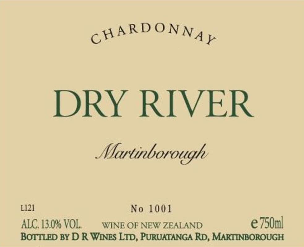 Dry River Wines Chardonnay 2014 Front Label