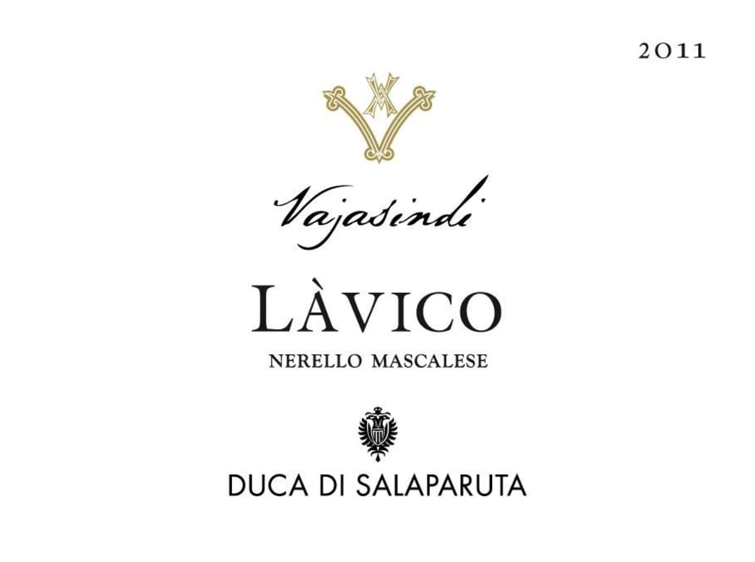 Duca Di Salaparuta Sicilia Vajasindi Lavico 2011 Front Label