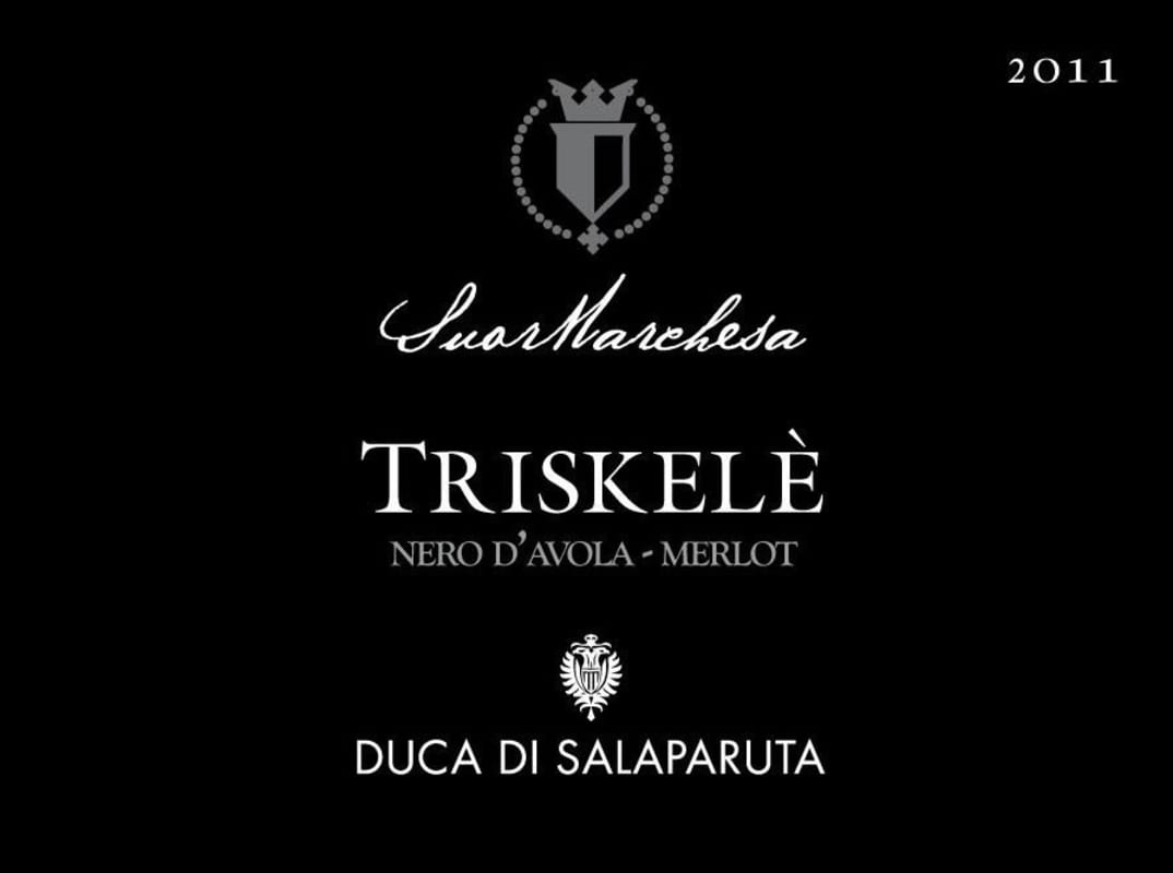 Duca Di Salaparuta Sicilia Triskele Rosso 2011 Front Label